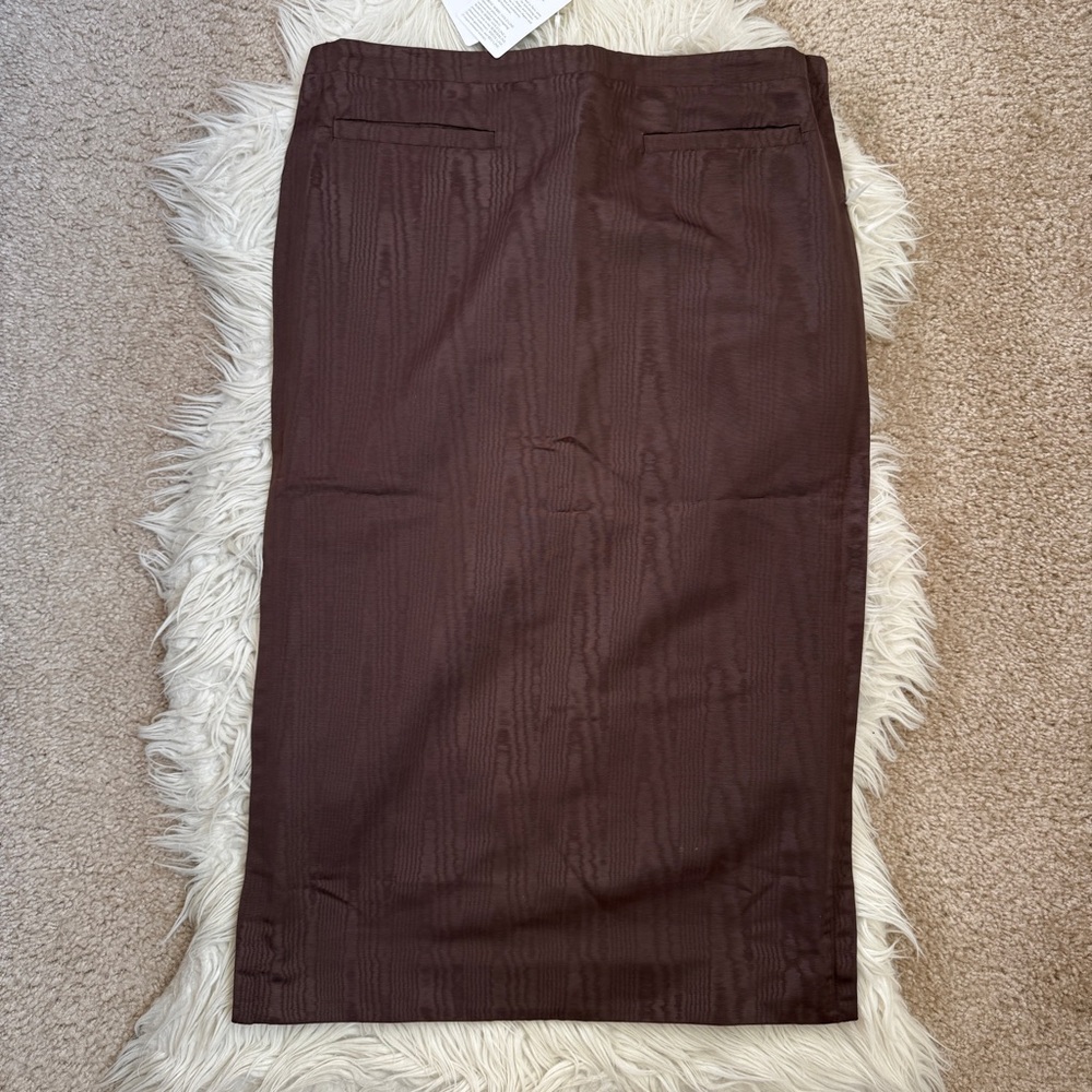 NWT Marine Serre Gold Line Side Zip Pencil Midi Skirt size 38